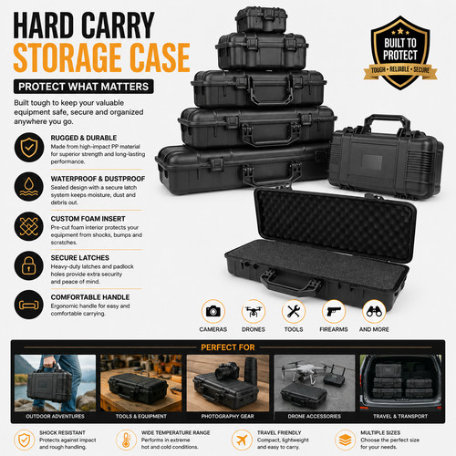 Hard carry storage case - carry, tool
