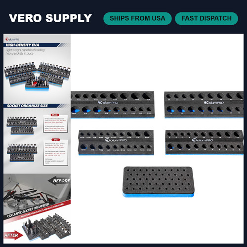 Socket organizer foam tray - socket, for
