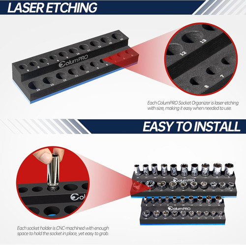 Foam socket organizer for - socket,
